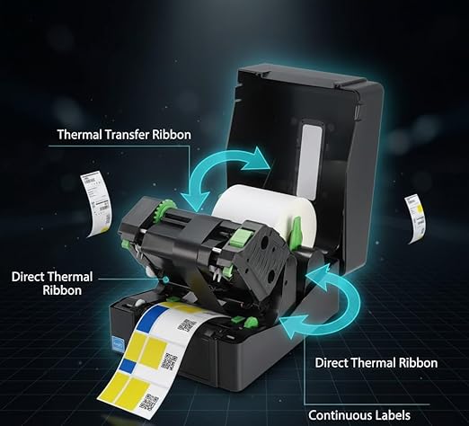 TSC TE244 Desktop Thermal Transfer Barcode Printer image 4